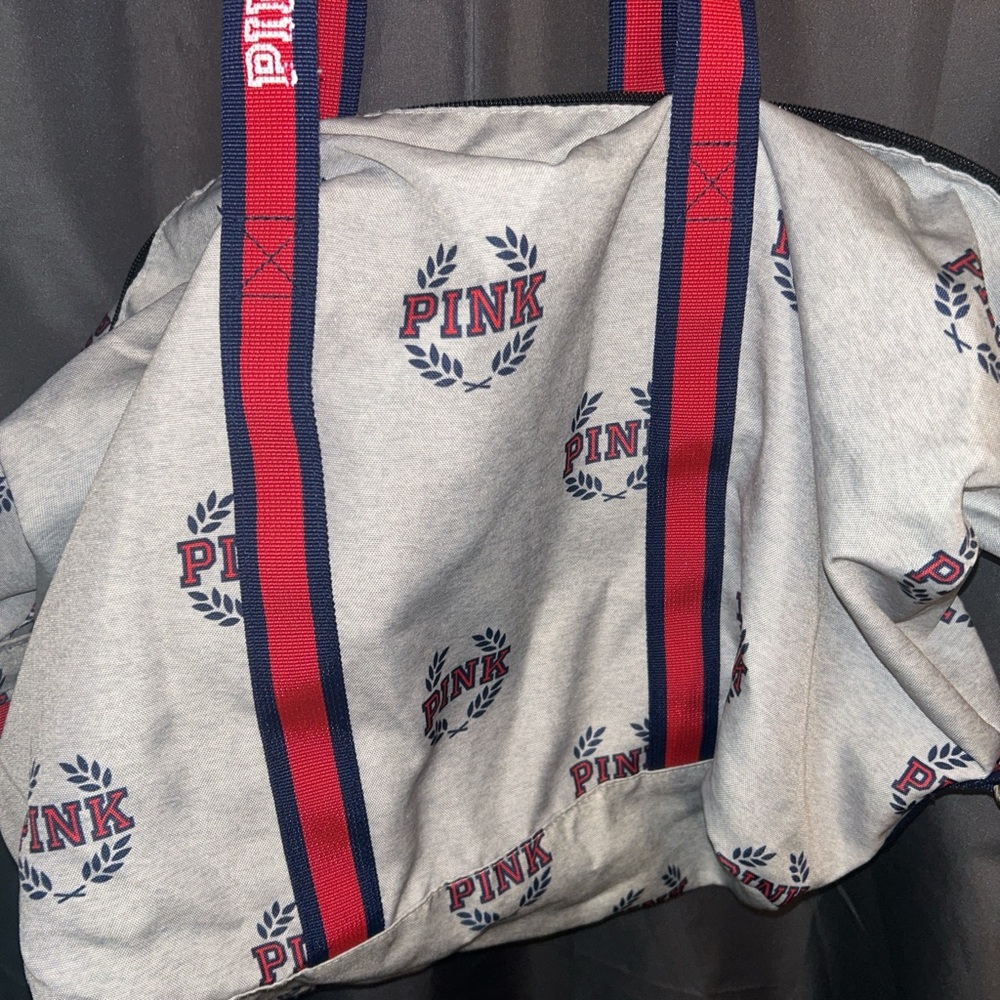 Gray VS PINK monogram Logo Tote Bag Retired used a few times.